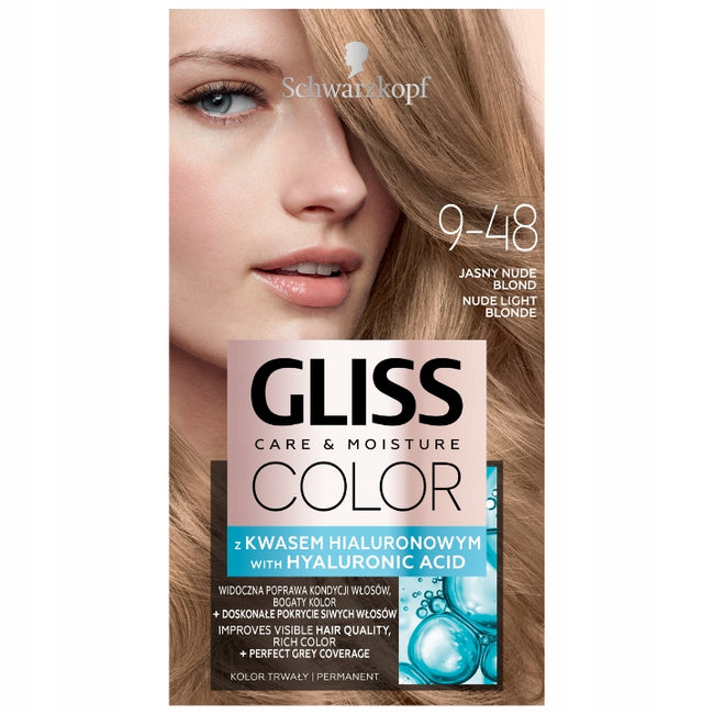 Gliss Color Care & Moisture farba do włosów 9-48 Jasny Nude Blond