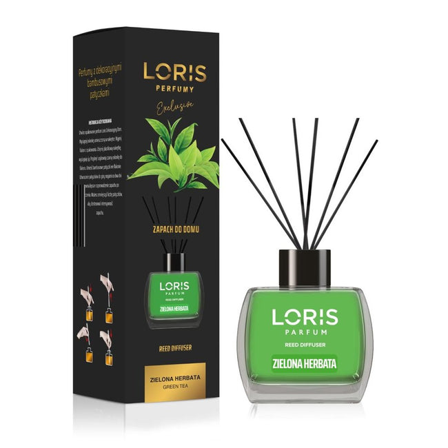 LORIS Reed Diffuser dyfuzor zapachowy z patyczkami Zielona Herbata 120ml