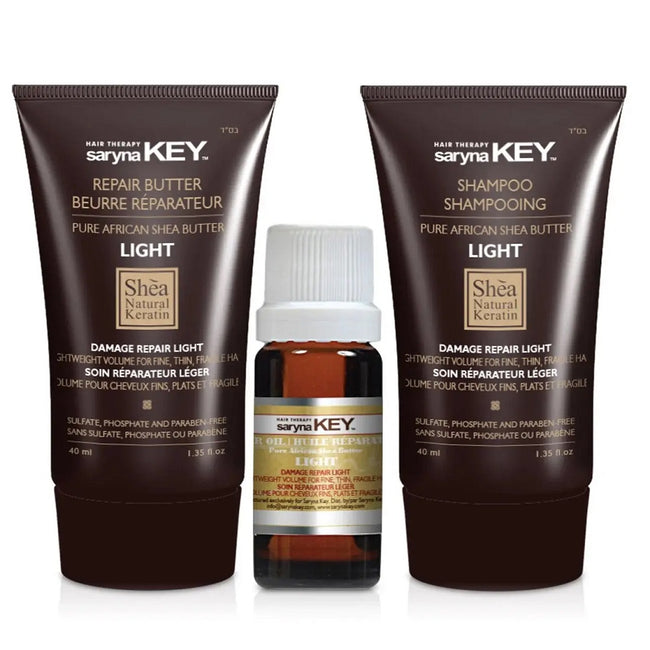 Saryna Key Damage Repair Light zestaw szampon 40ml + maska 40ml + olejek 10ml