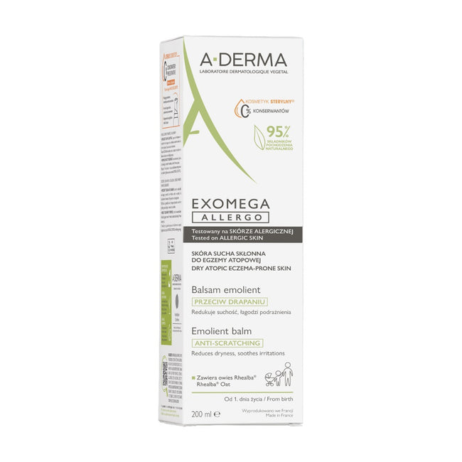 A-Derma Exomega Control Allergo Emollient Anti-Itching Balm zmiękczający balsam przeciw swędzeniu 200ml