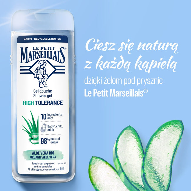 Le Petit Marseillais Nawilżający żel pod prysznic o wysokiej tolerancji z Aloesem BIO 400ml