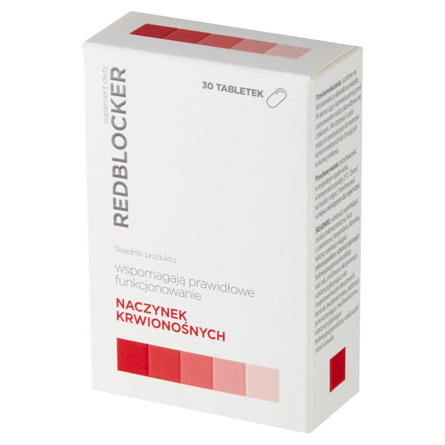 RedBlocker Suplement diety wspomagający prawidłowe funkcjonowanie naczynek krwionośnych 30 tabletek