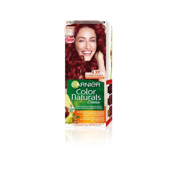 Garnier Color Naturals Creme krem koloryzujący do włosów 6.60 Ognista Czerwień