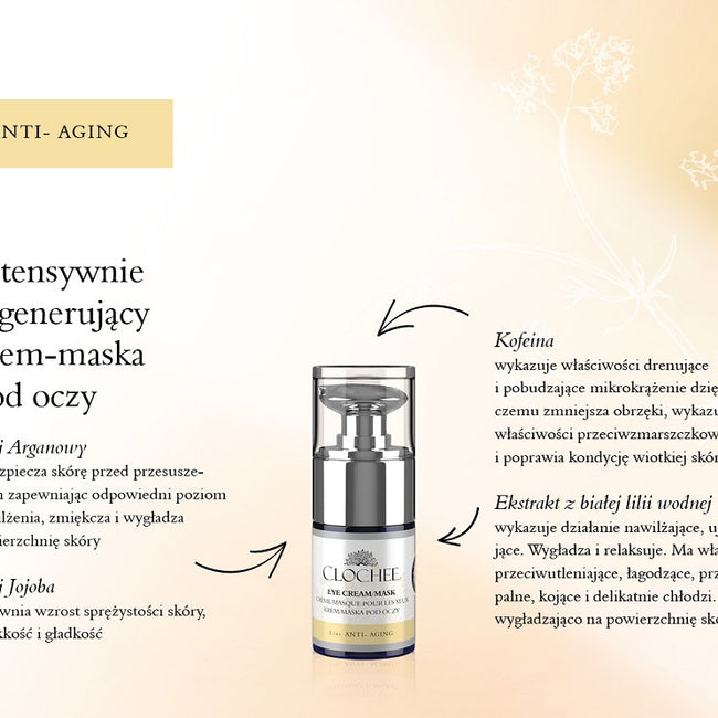 Clochee Intensywnie regenerujący krem-maska pod oczy 15ml