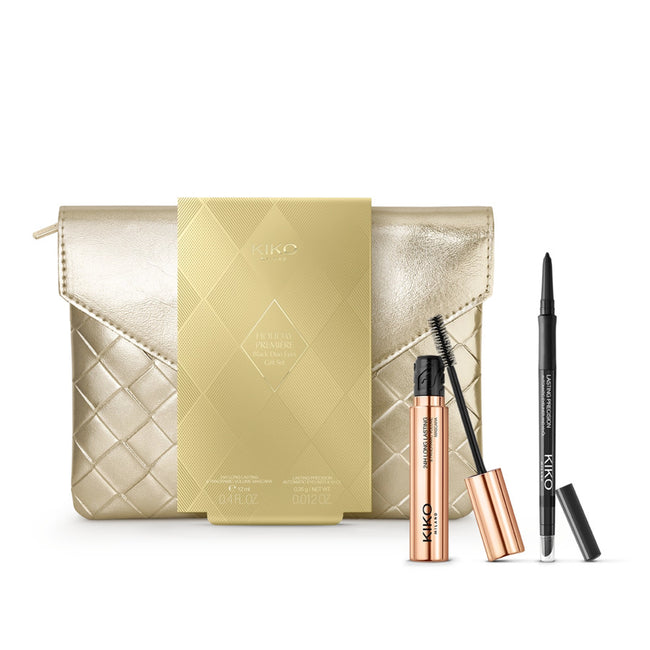 KIKO Milano Holiday Première Black Duo Eyes Gift Set zestaw tusz do rzęs 12ml + automatyczna kredka do oczu 16 0.35g