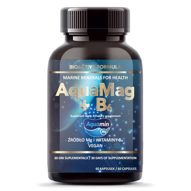 Intenson AquaMag + B6 naturalny magnez suplement diety 60 kapsułek