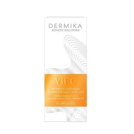 Dermika Esthetic Solutions Vit C prebiotyczny krem rozświetlający anti-age na dzień i na noc 50ml