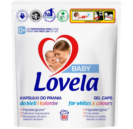 Lovela Baby hipoalergiczne kapsułki do prania do bieli i kolorów 60szt.