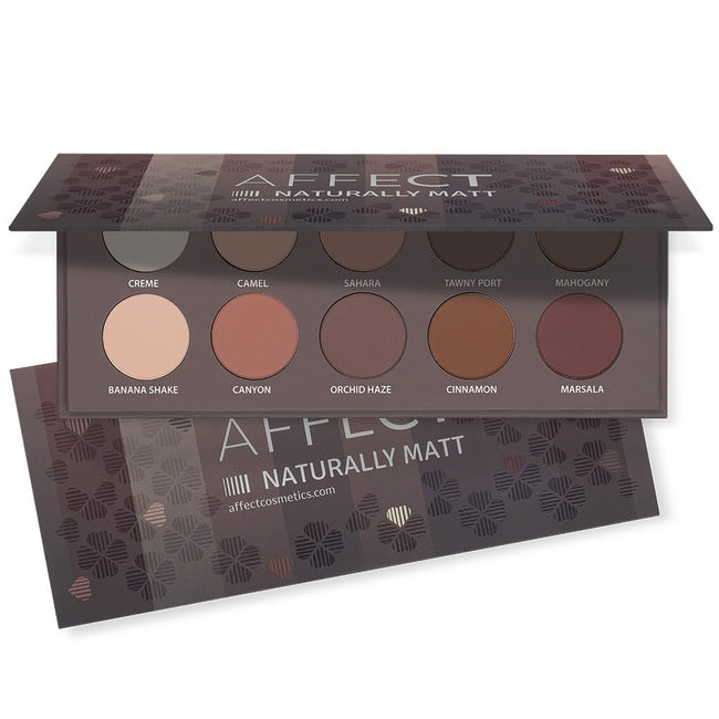 Affect Naturally Matt Pressed Eyeshadow Palette paleta cieni do powiek 10x2g