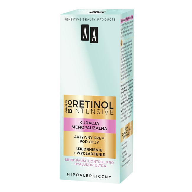 AA Retinol Intensive Kuracja Menopauzalna krem aktywny pod oczy ujędrnienie + wygładzenie 15ml