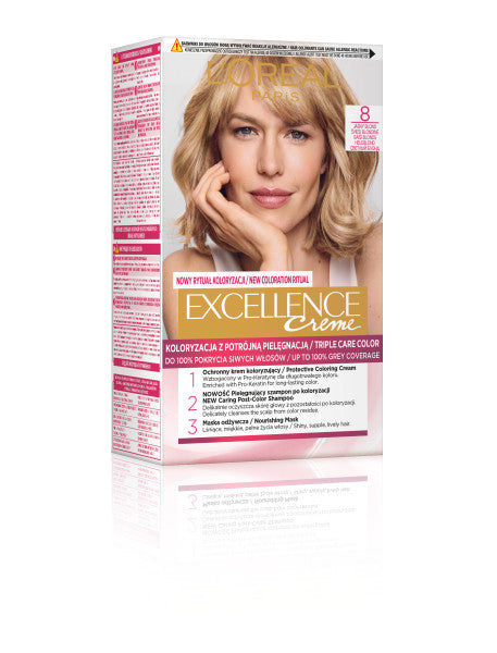 L'Oreal Paris Excellence Creme farba do włosów 8 Jasny Blond