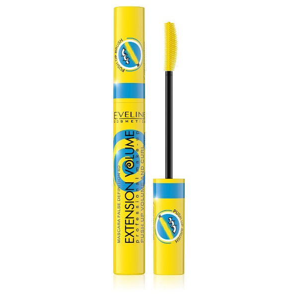 Eveline Cosmetics Extension Volume Mascara pogrubiająco-podkręcający tusz do rzęs Black 10ml