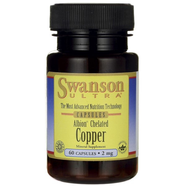 Swanson Albion Chelat Miedzi 2mg suplement diety 60 kapsułek