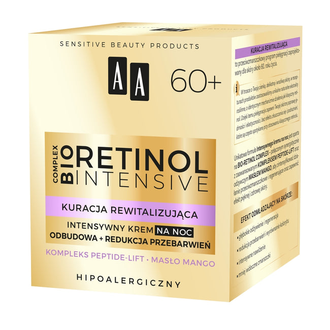 AA Retinol Intensive 60+ intensywny krem na noc odbudowa+redukcja przebarwień 50ml