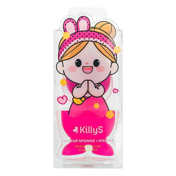 KillyS Tamagotchi Girl gąbeczka do makijażu ze stojakiem Magenta 1szt,