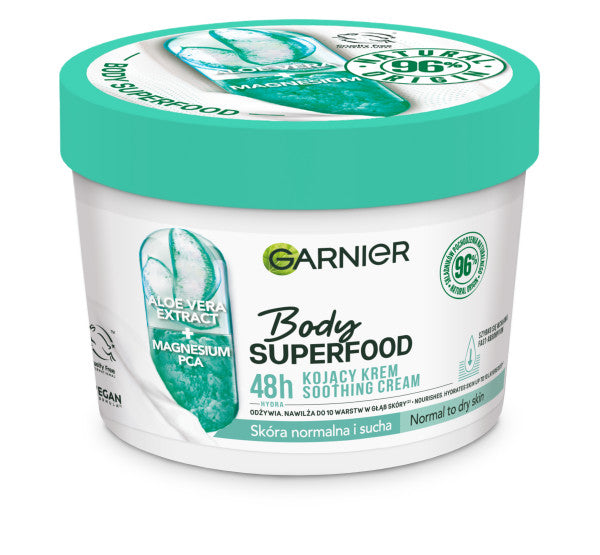 Garnier Body Superfood Aloe kojący krem z ekstraktem z aloesu i solą magnezową 380ml