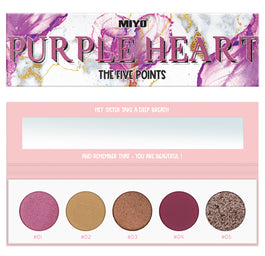 MIYO The Five Points Palette paleta cieni do powiek Purple Heart 6.5g