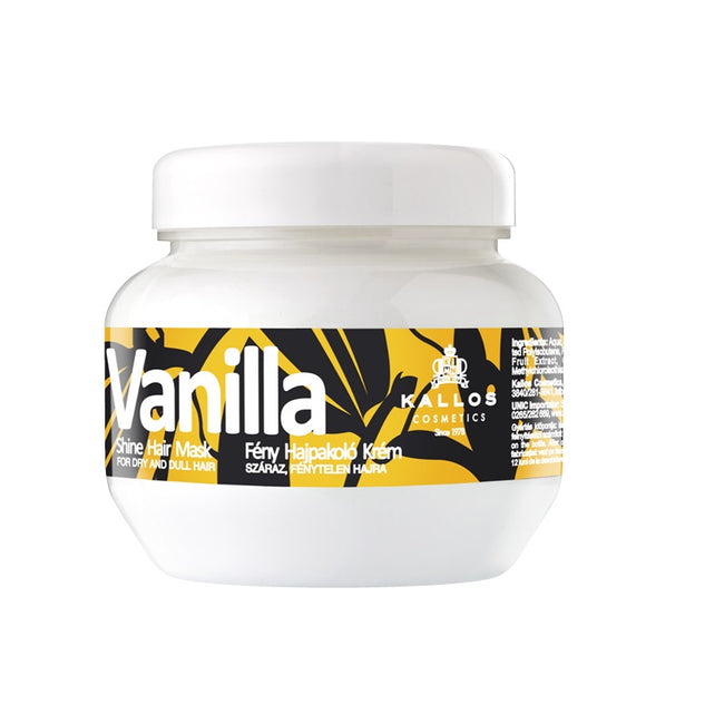 Kallos Vanilla Shine Hair Mask nabłyszczająca maska do włosów suchych i matowych 275ml