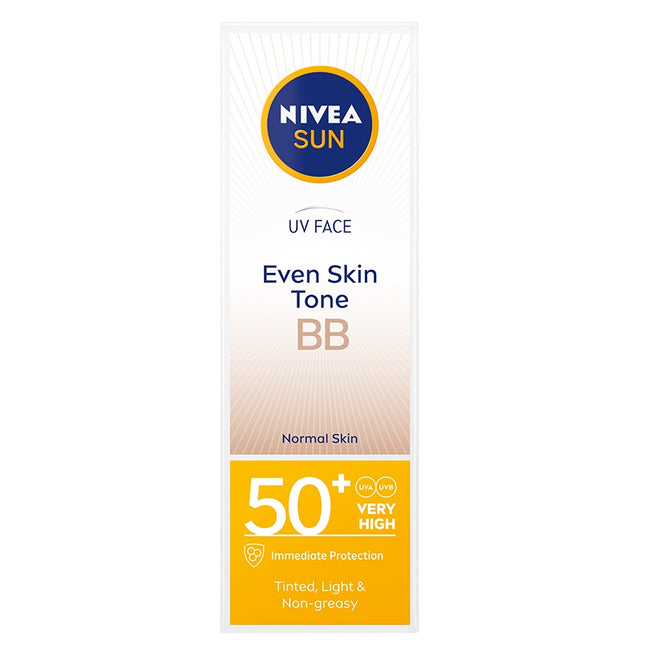 Nivea Sun UV Face Even Skin Tone BB nawilżający krem do twarzy BB z bardzo wysoką ochroną SPF50+ 50ml