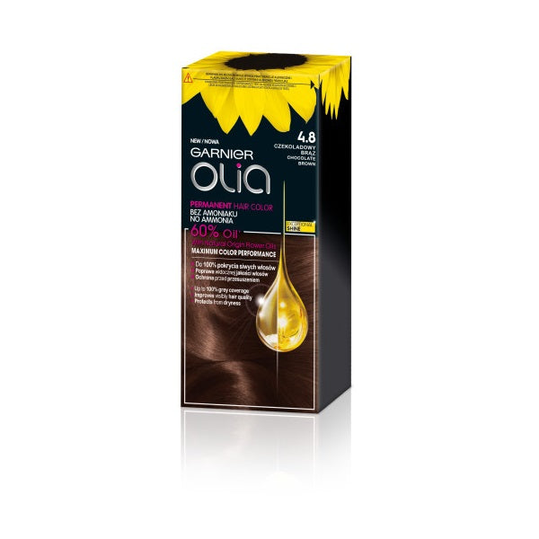 Garnier Olia farba do włosów 4.8 Czekoladowy Brąz
