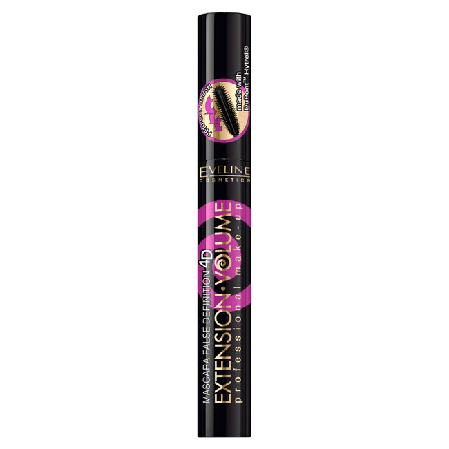 Eveline Cosmetics Extension Volume 4D False Definition Mascara pogrubiająco-rozdzielający tusz do rzęs Black 10ml