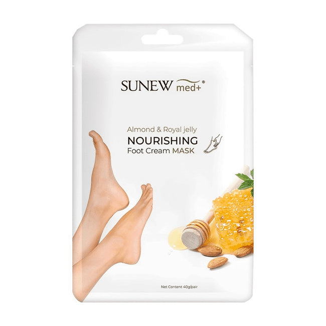 SunewMed+ Nourishing Foot Cream Mask nawilżająca maska do stóp w formie skarpetek Migdał i Mleczko Pszczele