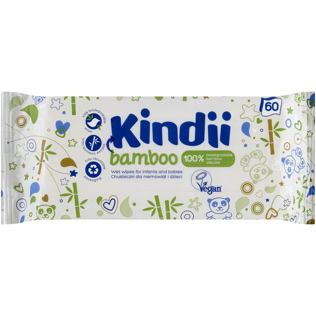 Kindii Bamboo chusteczki dla niemowląt i dzieci 60szt.