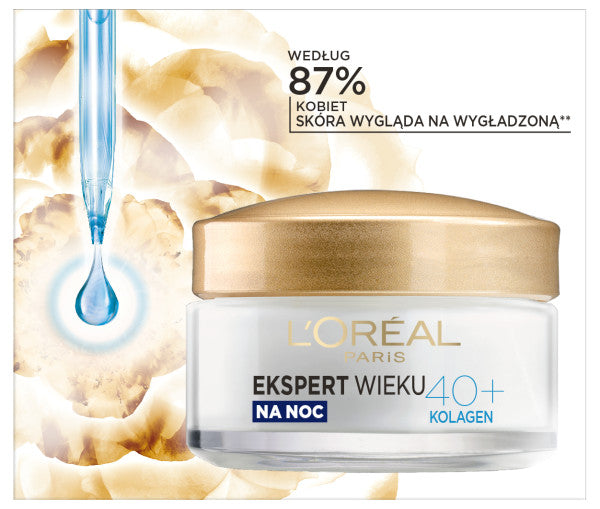 L'Oreal Paris Ekspert Wieku 40+ przeciwzmarszczkowy krem nawilżający na noc 50ml