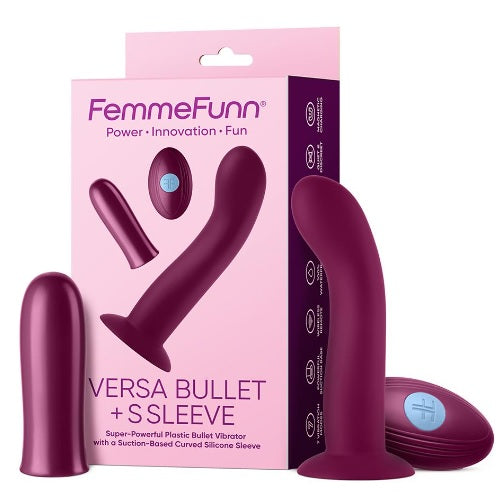 FemmeFunn Versa Bullet With S Sleeve wibrator z nakładką Dark Fuchsia
