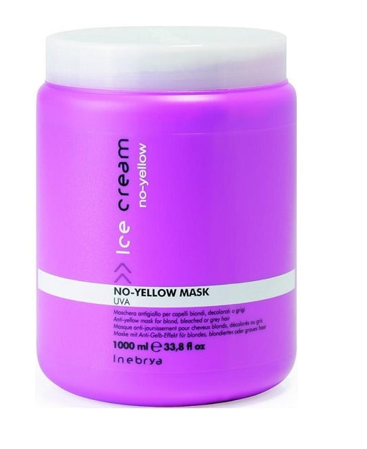 Inebrya Ice Cream No-Yellow Mask maska do włosów blond rozjaśnianych i siwych 1000ml