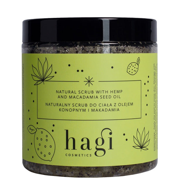 Hagi Naturalny scrub do ciała z olejem konopnym i makadamia 300g