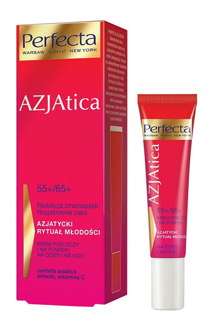 Perfecta Azjatica Redukcja Zmarszczek i Rozjaśnianie Cieni 55+ krem pod oczy i na powieki 15ml