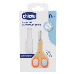 Chicco Baby Nail Scissors nożyczki z osłonką 0m+ Pomarańczowe