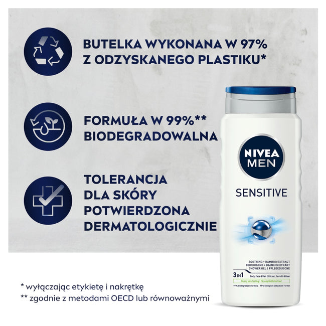 Nivea Men Sensitive żel pod prysznic 500ml