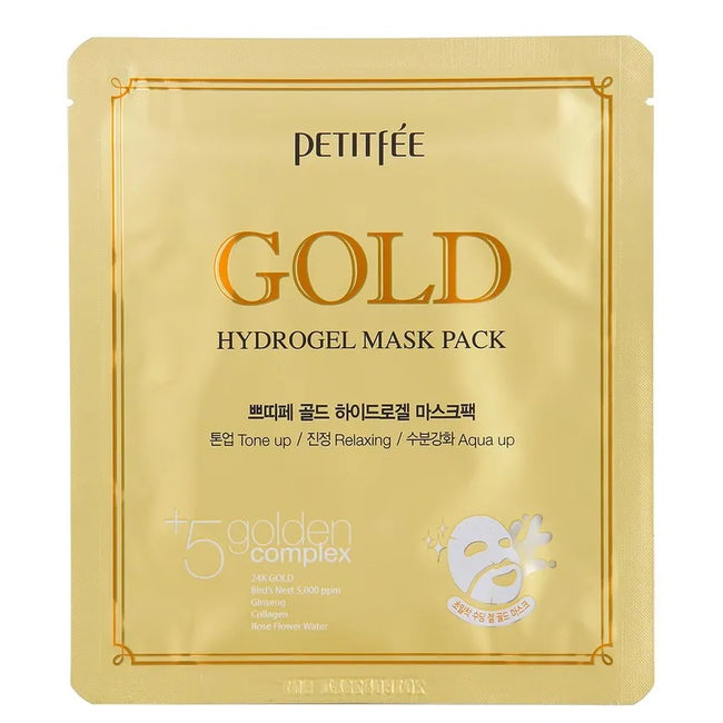 Petitfee Gold Hydrogel Mask Pack nawilżająco-kojąca hydrożelowa maska w płachcie ze złotem 32g
