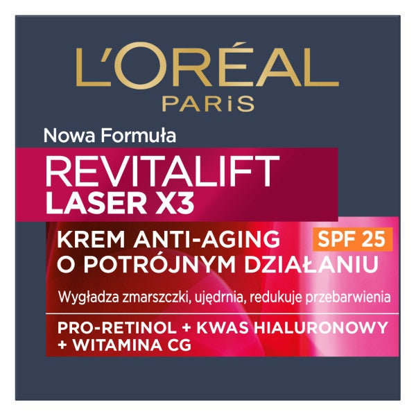 L'Oreal Paris Revitalift Laser X3 SPF25 krem anti-age na dzień 50ml