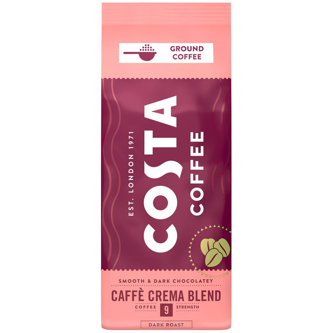 COSTA COFFEE Caffe Crema Blend kawa palona mielona Dark Roast 200g