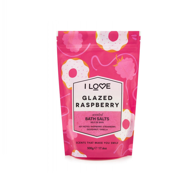 I Love Scented Bath Salts kojąco-relaksująca sól do kąpieli Glazed Raspberry 500g