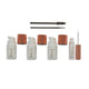 Makeup Revolution Zestaw Brow Lamination Set Brow Glue klej do brwi 4ml + Brow Lift krem do brwi 5ml + Brow Fix utrwalacz do brwi 5ml + Brow Hydrate nawilżacz do brwi 5ml +  Brush pędzelek x2