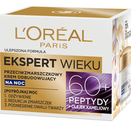 L'Oreal Paris Ekspert Wieku 60+ przeciwzmarszczkowy krem odbudowujący na noc 50ml