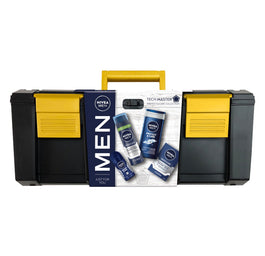 Nivea Men Tech Master zestaw pianka do golenia 200ml + antyperspirant roll-on 50ml + żel pod prysznic 250ml + balsam po goleniu 100ml