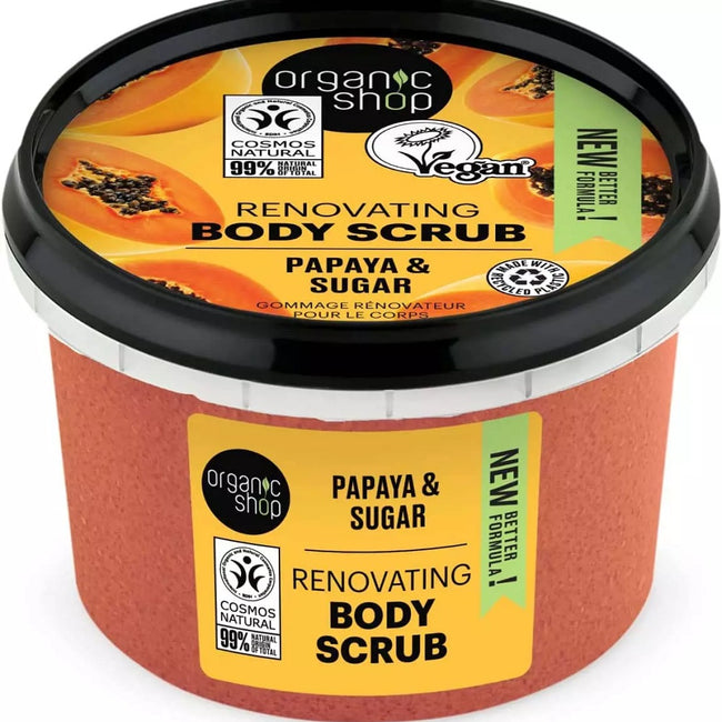 Organic Shop Renovating Body Scrub regenerujący peeling do ciała Papaya & Sugar 250ml