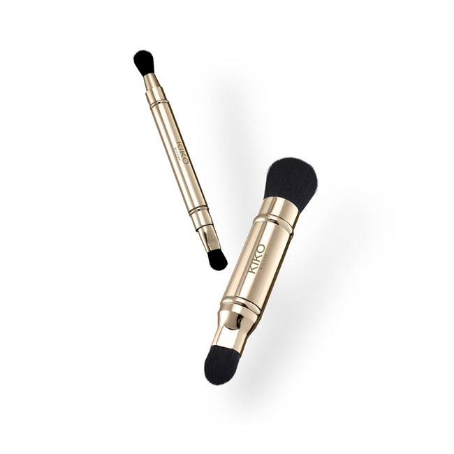 KIKO Milano Unmissable Brushes Gift Set zestaw pędzel z podwójną końcówką do twarzy + pędzel z podwójną końcówką do oczu