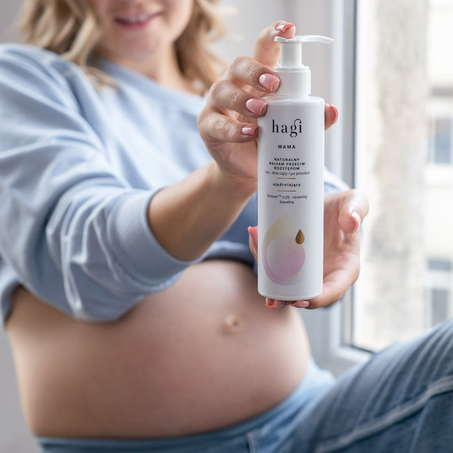 Hagi Mama naturalny balsam przeciw rozstępom dla kobiet od 1 dnia ciąży i po porodzie 200ml