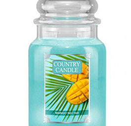 Country Candle Duża świeca zapachowa z dwoma knotami Mango Nectar 680g