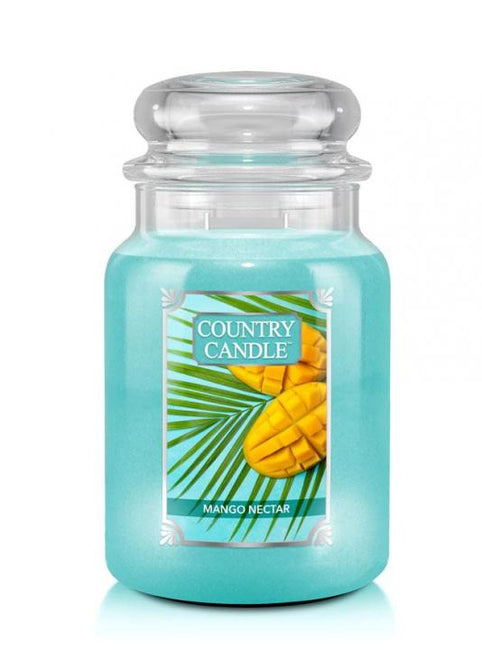 Country Candle Duża świeca zapachowa z dwoma knotami Mango Nectar 680g