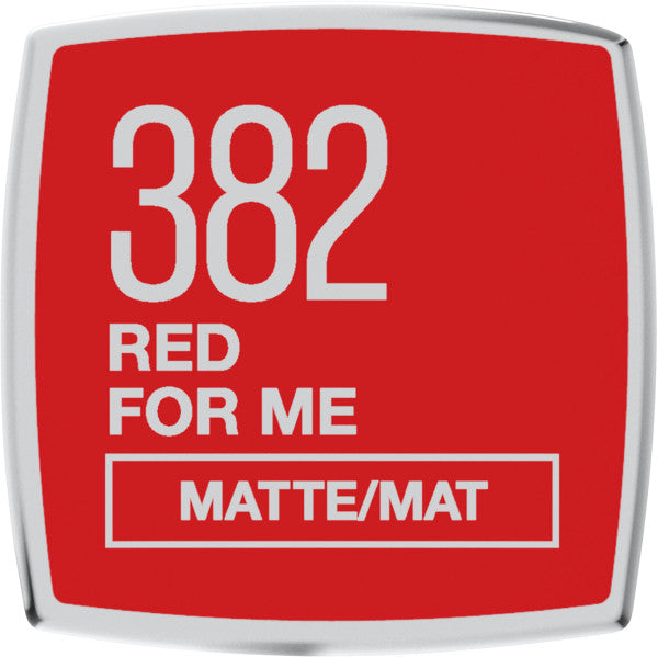 Maybelline Color Sensational Matte szminka do ust 382 Red For Me