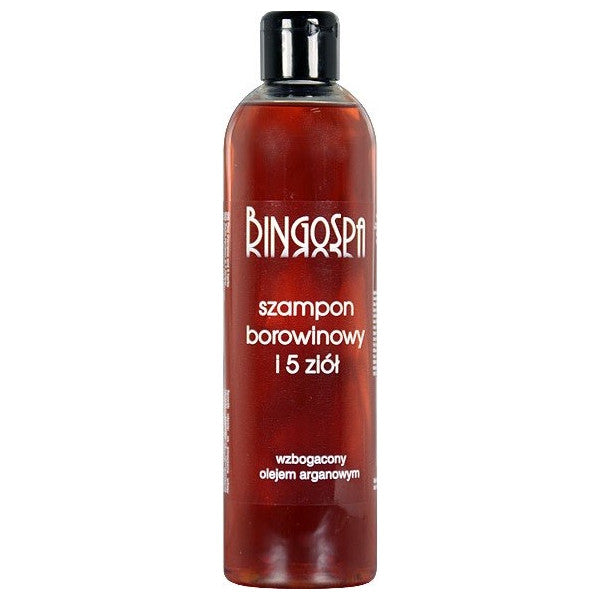BingoSpa Szampon borowinowy 5 ziół wzbogacony olejem arganowym 300ml