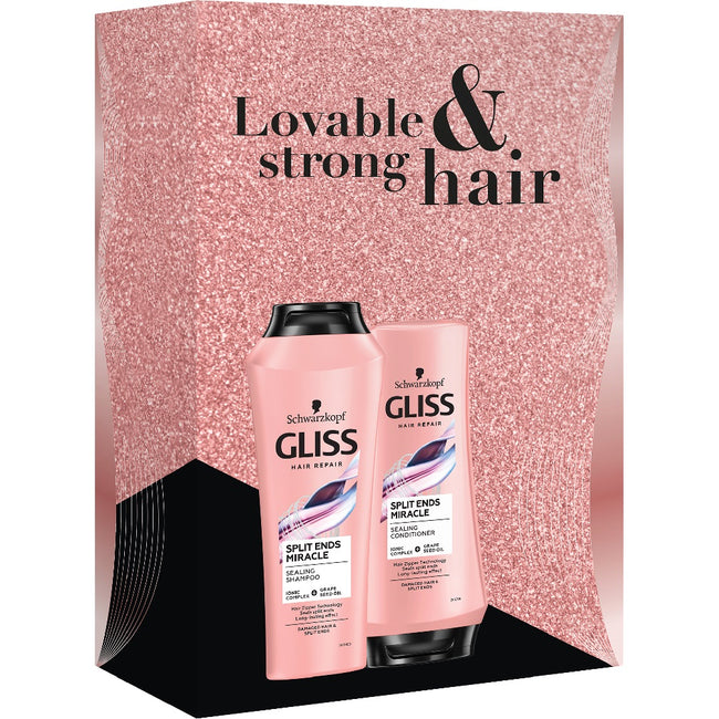 Gliss Kur Split Ends Miracle zestaw szampon do włosów 250ml + odżywka do włosów 200ml