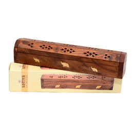 Sattva Incence Wooden Box drewniana podstawka na kadzidełka Elephant